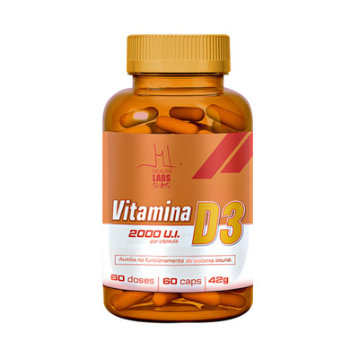Vitamina D3 - 60 Cápsulas - Health Labs