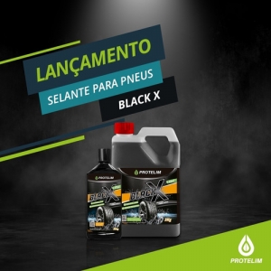 Kit Selante para Pneus Black X 500g Protelim + Aplicador
