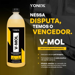 Lava Autos e Desincrustante V-Mol 1,5L + V-floc 500ML+ Delet 500ml Vonixx