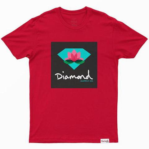 Camiseta Diamond Lotus Box Sign - Vermelho