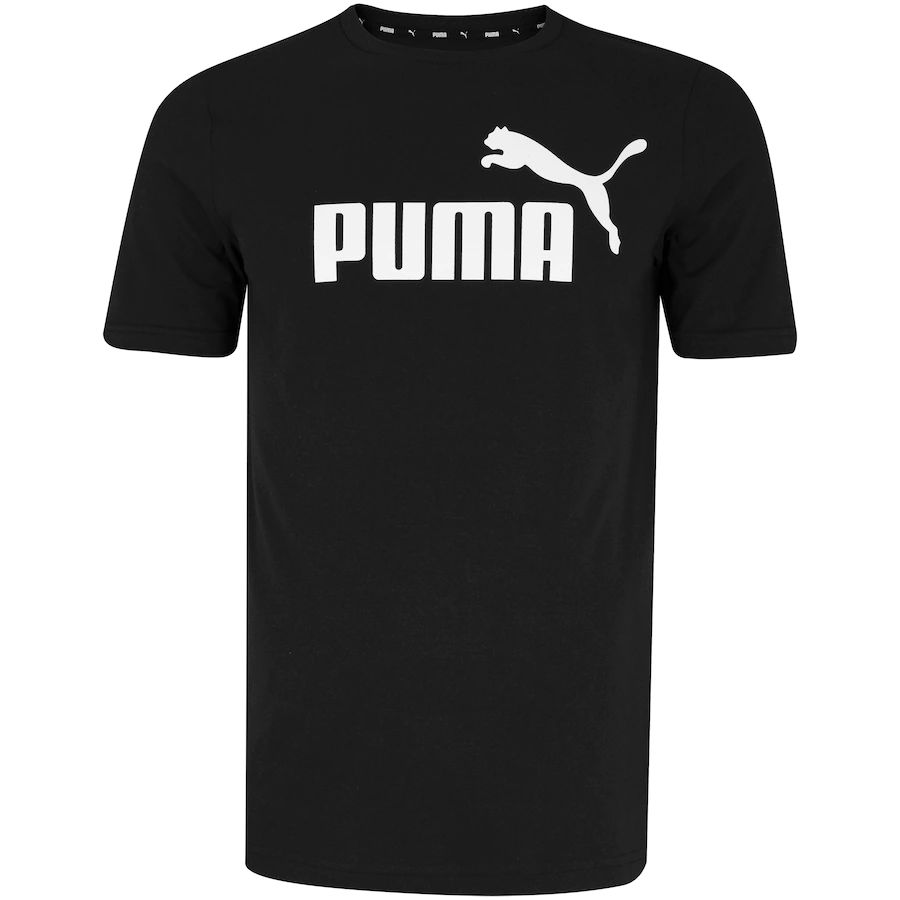 Camiseta Puma Essentials Logo Masculina - Preto