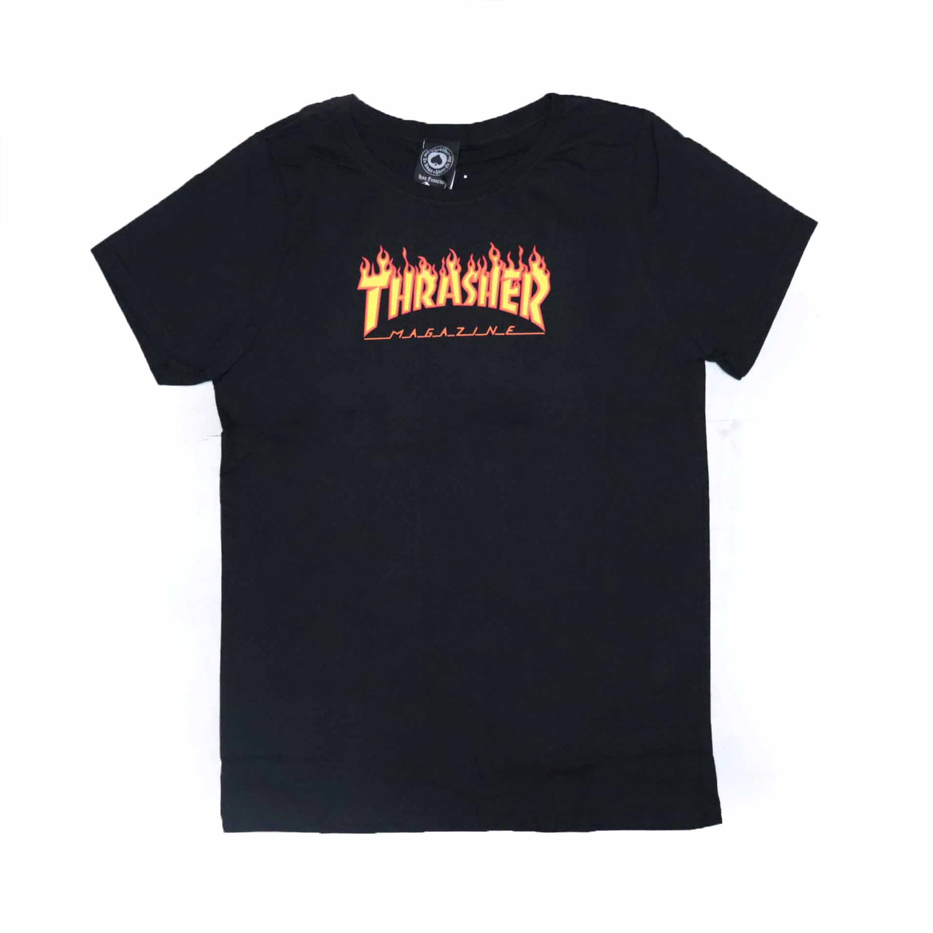 Camiseta Thrasher Flame Logo Feminina