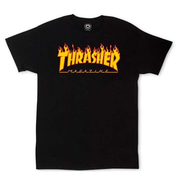 Camiseta Thrasher Flame Logo Preto