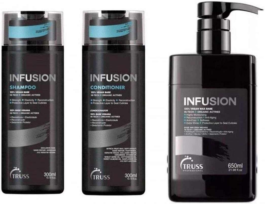 Kit Truss Infusion 3 Produtos - Shampoo Condicionador 2x 300ml + Infusion 650ml