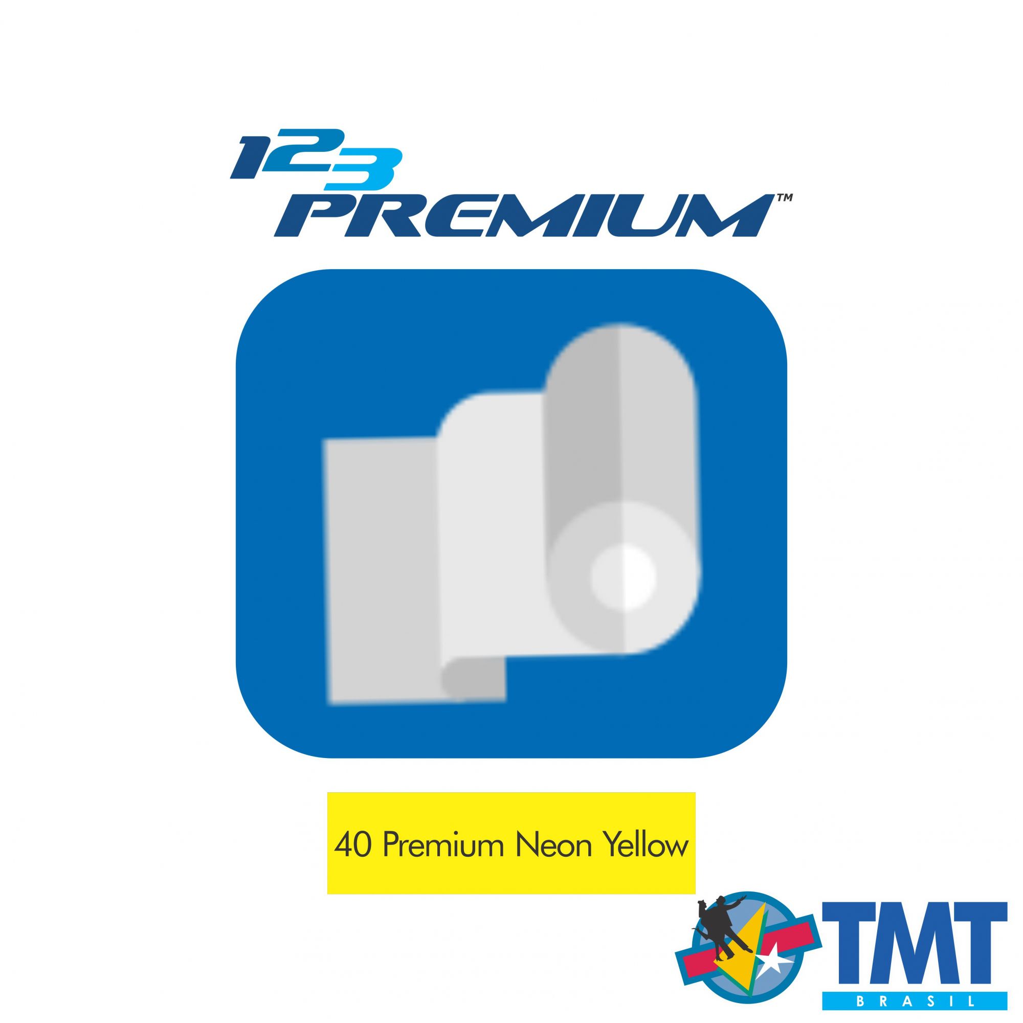 Filme de Recorte – 123 Premium - Amarelo Neon - 1 metro (linear) 50x100cm
