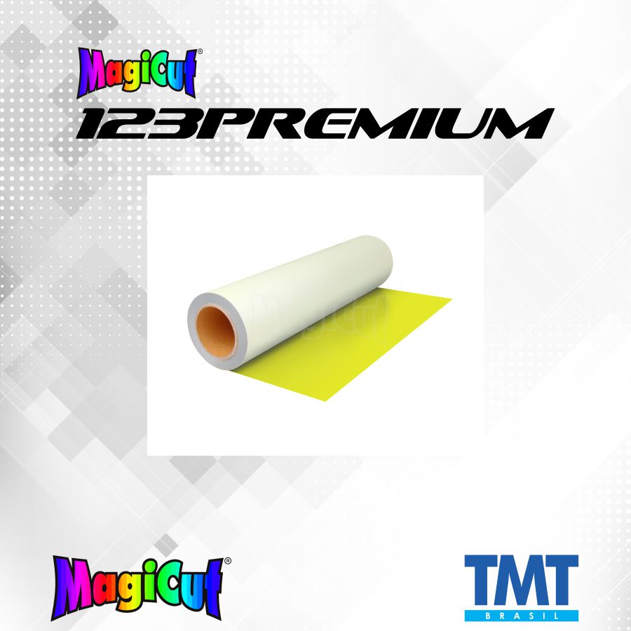 MagiCut 123Premium Amarelo Neon - Rolo com 50cm x 25mts