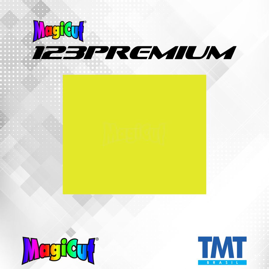 MagiCut 123Premium Amarelo Neon - Rolo com 50cm x 25mts