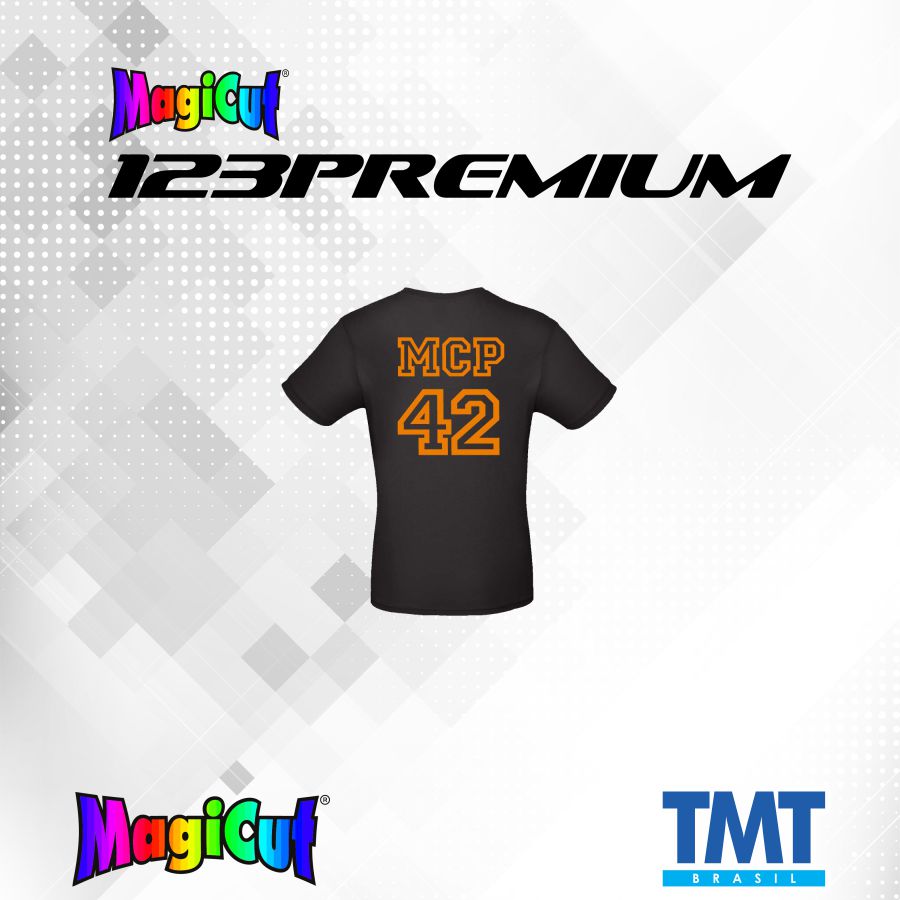 MagiCut 123Premium Laranja Neon - 1 metro (linear) 50x100cm