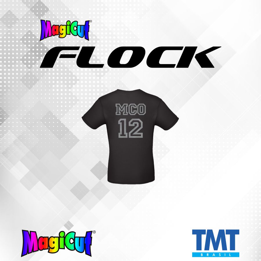 MagiCut Flock Cinza - 1 metro (linear) 50x100cm
