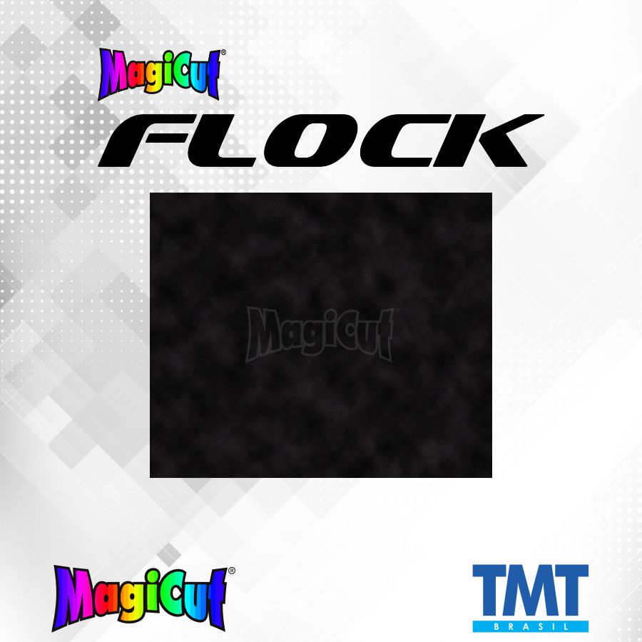 MagiCut Flock Preto - Bobina 50cm x 25mts