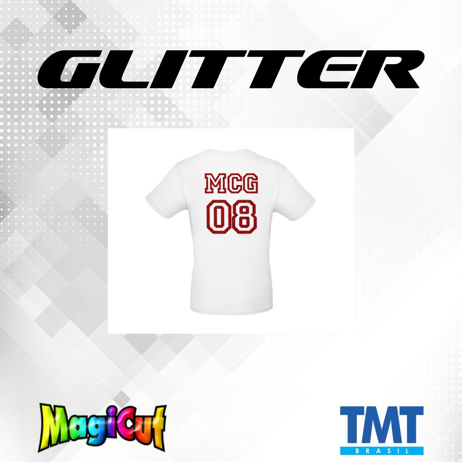 MagiCut Glitter Vermelho - 1 metro (linear) 50x100cm