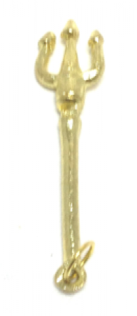 Acessório de Ibá - Pingente Netuno Dourado 0,5cm