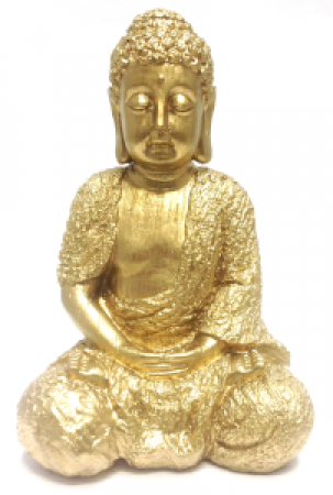 Estátua em Resina -  Buda Dourado 37cm 