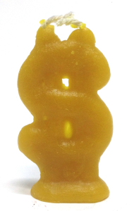 Vela de Magia - Cifrão Amarela 