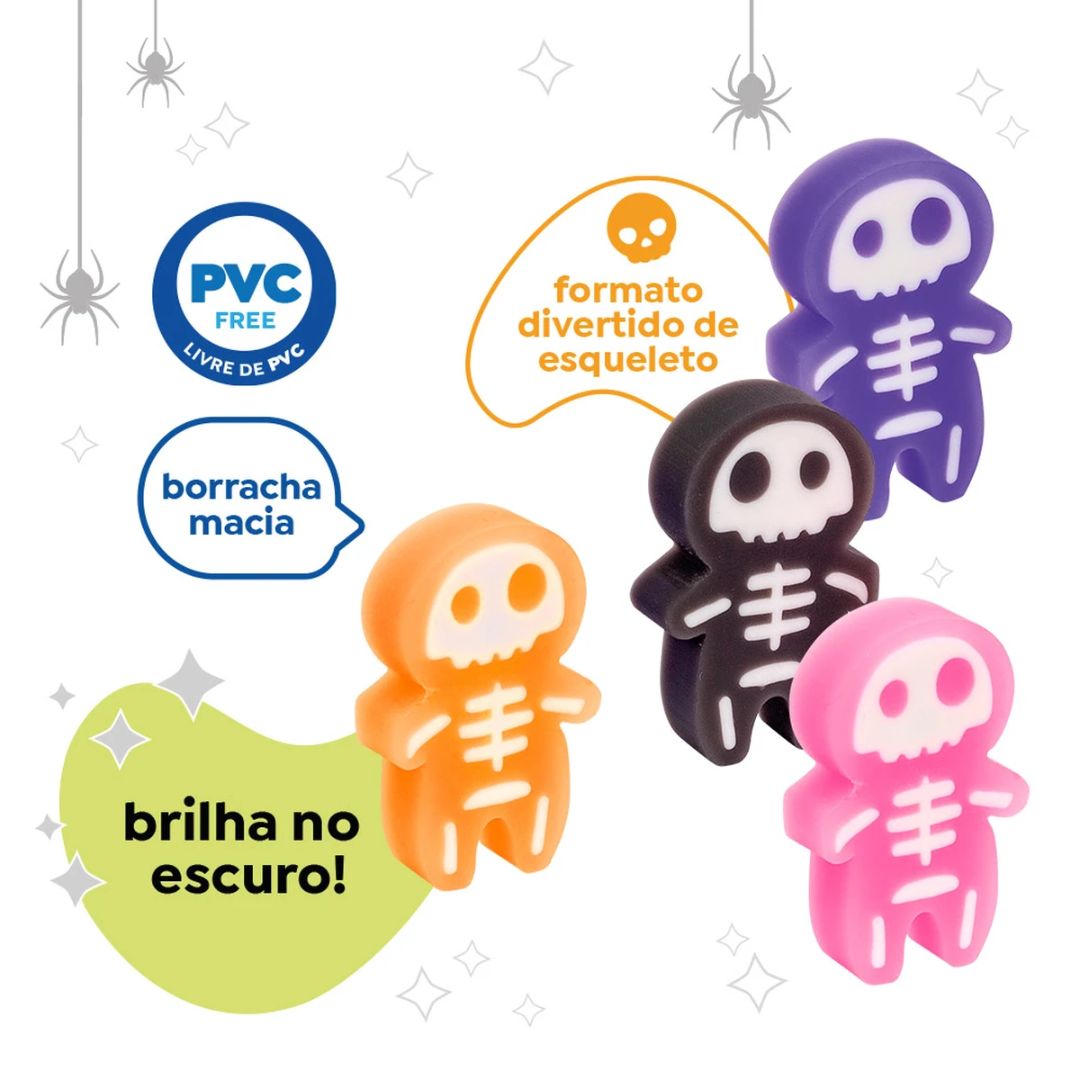 Borracha Boo! Formato de Esqueleto Brilha no Escuro| Tris