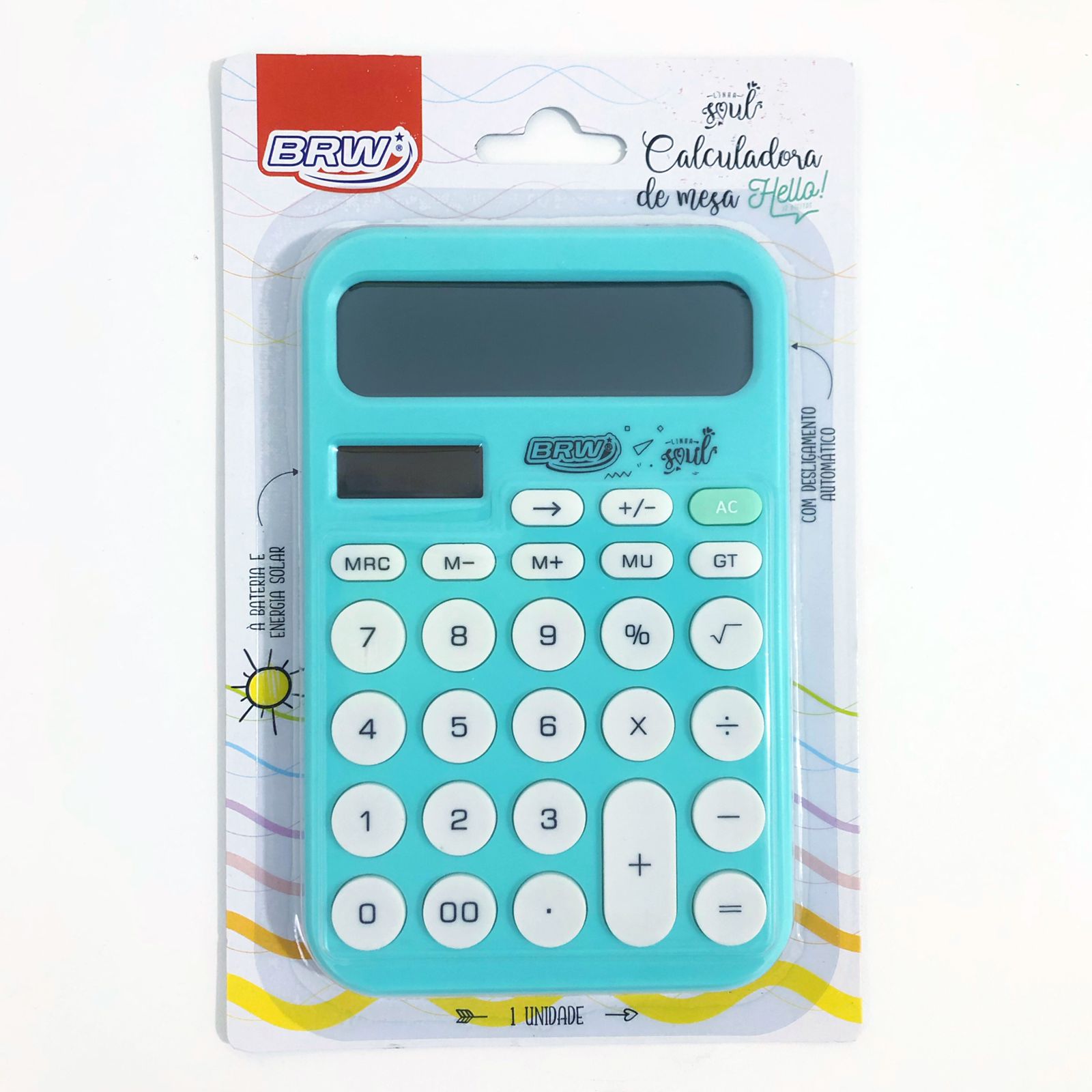 Calculadora De Mesa Soul Tom Pastel 12 Dígitos Verde| BRW