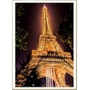 Quadro Torre Eiffell Paris Ii 70x100 Gravura Moldura Madeira