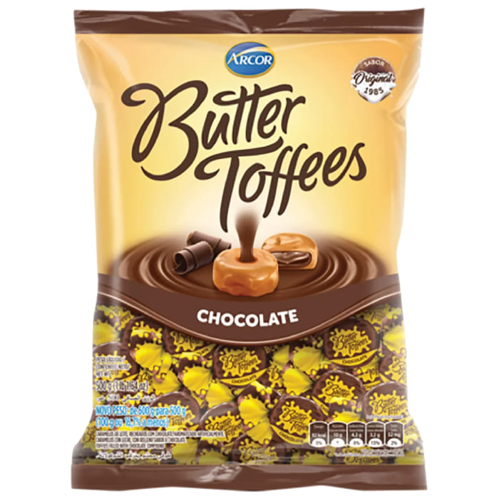 Bala Butter Toffees Chocolate Arcor 100g
