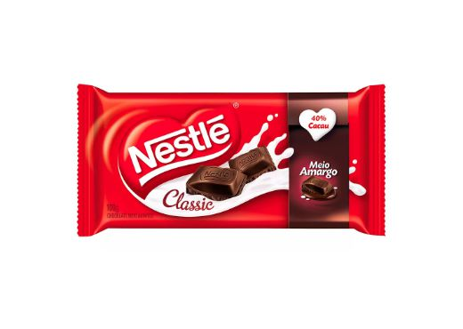 Barra de Chocolate Nestle Classic Meio Amargo 90g