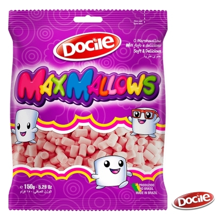 Marshmallow Mini Maxmallows Docile Rosa 150g