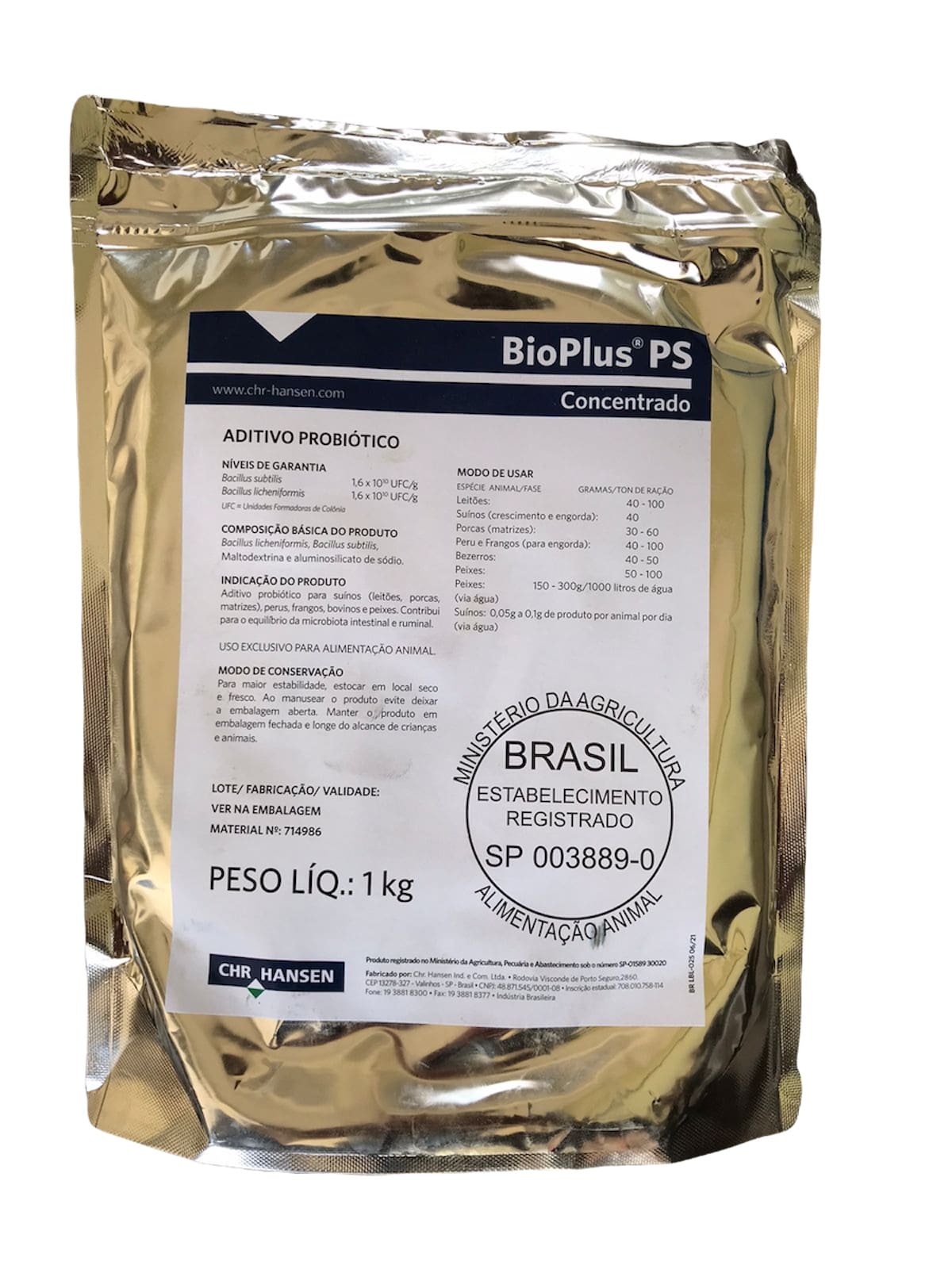 Bioplus Aditivo Probiotico PS - 1KG