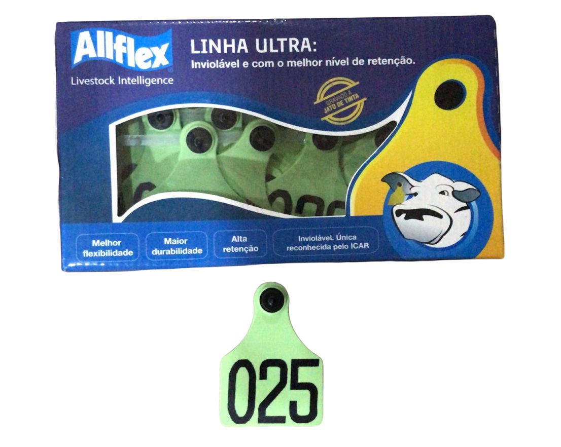 Brinco Allflex Linha Ultra para bovinos Numerado - 25 unidades