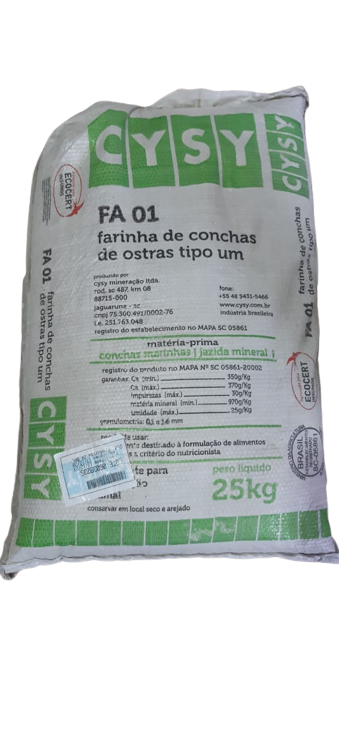 Farinha de Concha De Ostras  (Fino) - 25kg