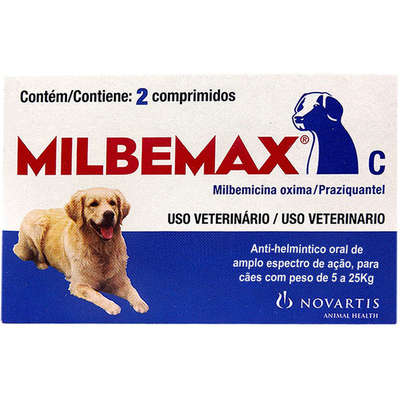 Vermifugo Milbemax para cachorros Pequenos - até 5kg