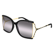 Óculos Gucci Quadrado GG0592S 002 60 Preto/Dourado