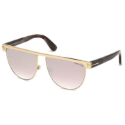 Óculos Tom Ford Sunglasses Flat Top TF0570 28Z 60 Dourado