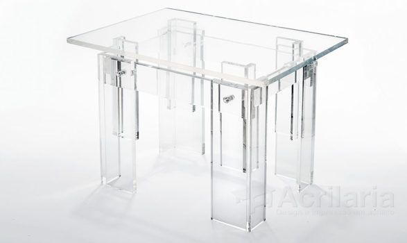 Mesa Lateral em Acrílico Cristal  Transparência