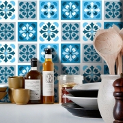 Adesivo Destacável Azulejo para Cozinha Manresa Azul
