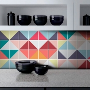 Adesivo Destacável Azulejo para Cozinha Triângulo Color