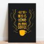 Placa Decorativa Coffee Love