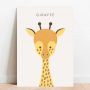 Placa Decorativa Escandinavo Giraffe