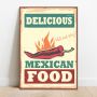 Placa Decorativa Mexican Food