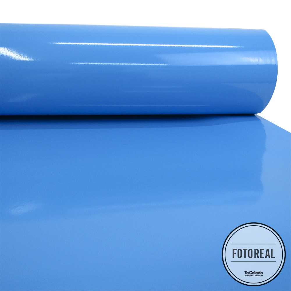 Adesivo para Móveis Brilhante Azul Céu 1,00m  - TaColado