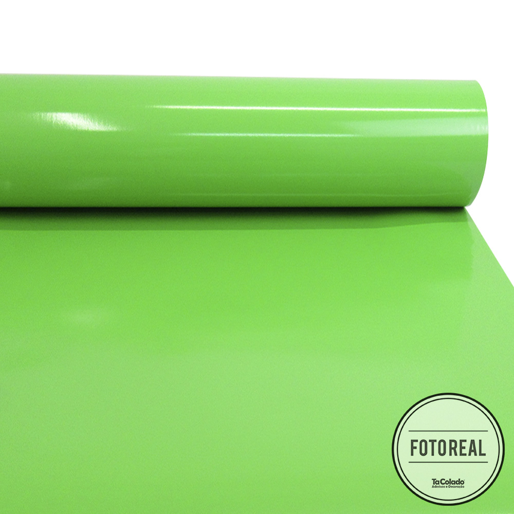 Adesivo para móveis Brilhante Verde Abacate 0,50m - TaColado