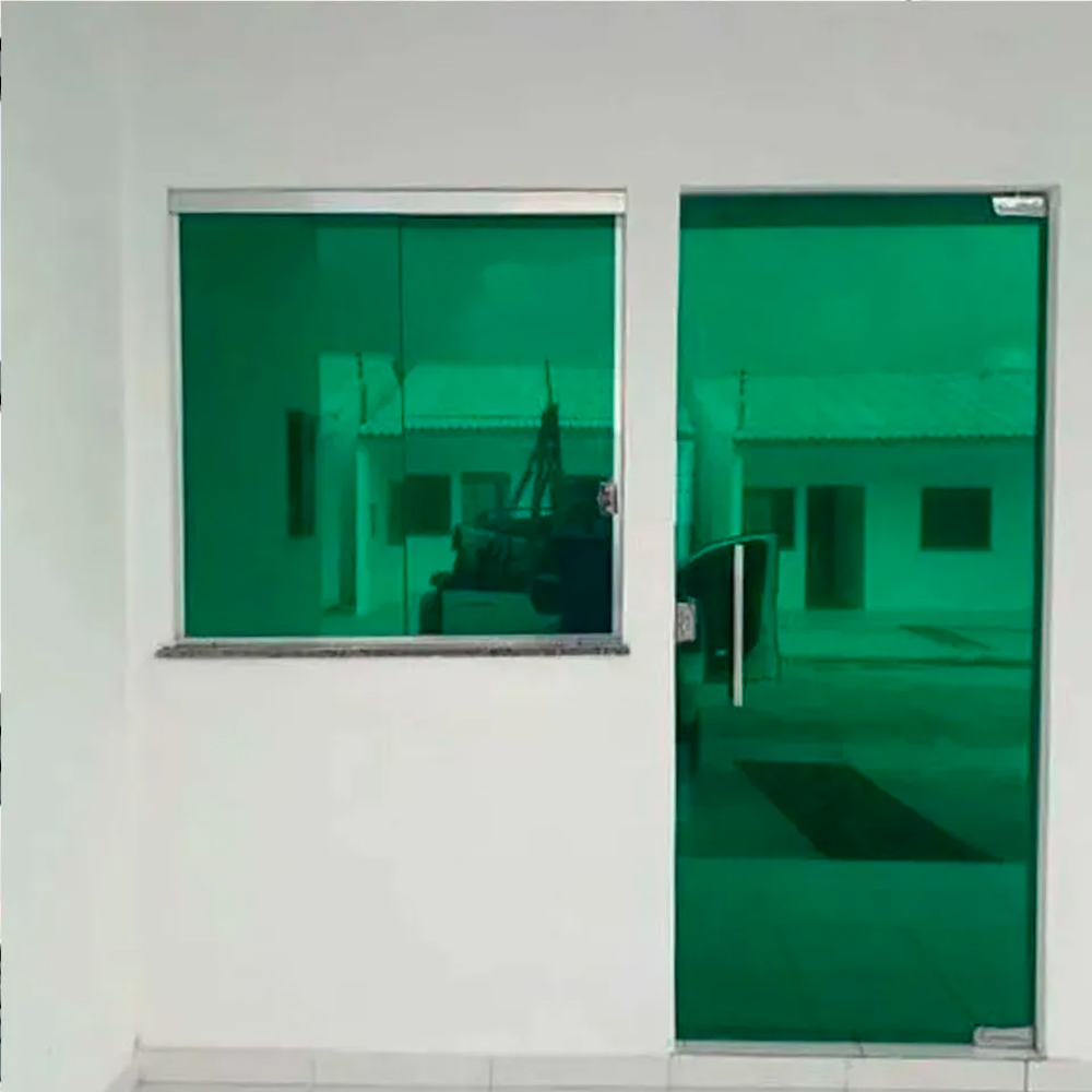 Película Solar Espelhado Verde 0,50m  - TaColado