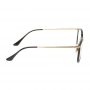 Óculos de Grau Feminino Ray Ban RX7140 Preto e Dourado Brilho