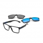 Óculos de Grau Mormaii Swap NG Duo Clipon M6098 Preto Fosco e Azul