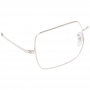 Óculos de Grau Quadrado Ray Ban Square RX1971V Metal Prata Brilho