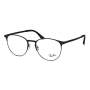 Óculos de Grau Ray Ban RX6375 Redondo Metal Preto Brilho e Fosco