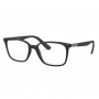 Óculos de Grau Ray Ban RX7167L Quadrado Preto Fosco Masculino