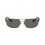 Óculos de Sol Masculino Ray Ban RB3445 Metal Prata Grande