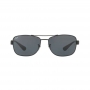 Óculos de Sol Masculino Ray Ban RB3518L Metal Preto Brilho Grande