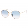 Óculos de Sol Ray Ban RB3447NL Round Metal Dourado Brilho e Azul
