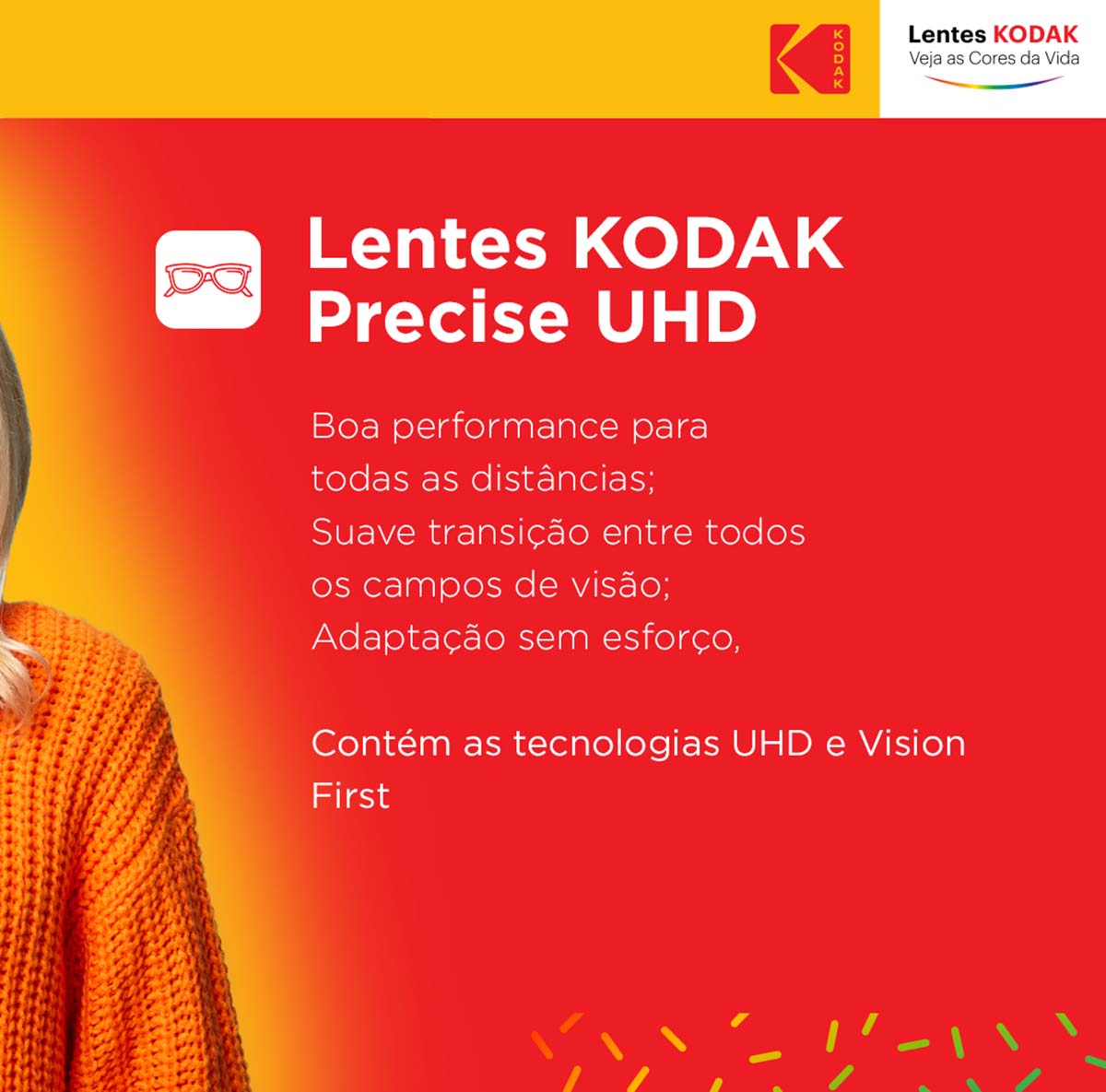 Lente Multifocal Kodak Precise UHD Policarbonato Antirreflexo
