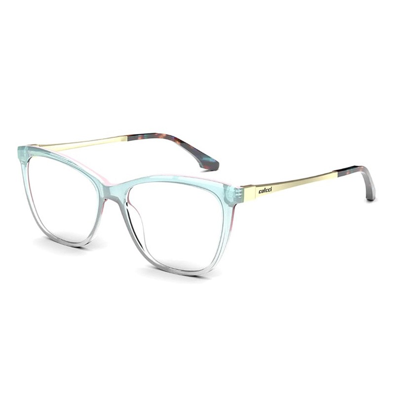 Óculos de Grau Colcci Marie 2 Azul Degradê Transparente