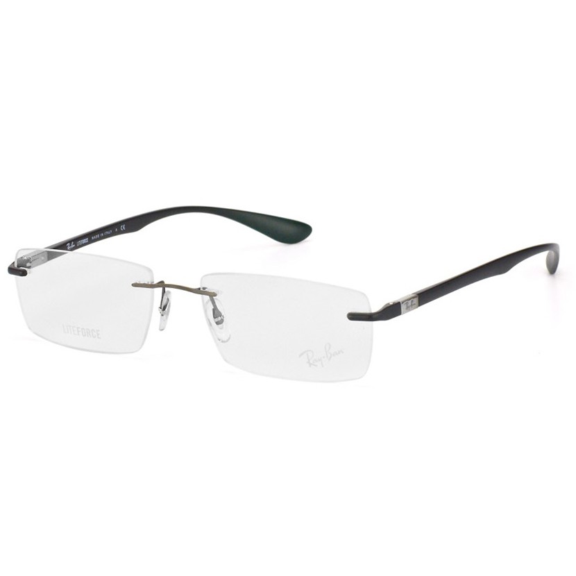 Óculos de Grau Ray Ban Parafusado RX8724 Titânio Preto com Prata